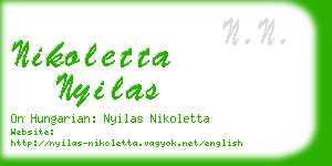 nikoletta nyilas business card